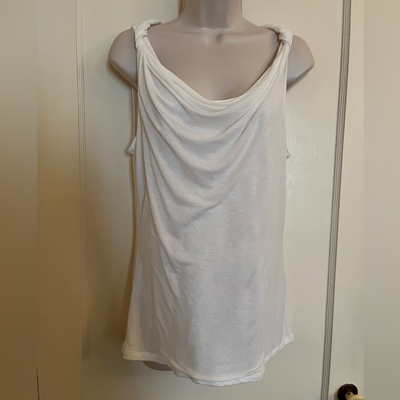 Elie Tahari Draped Twisted Neckline Tank --Softest! - Picture 8 of 11